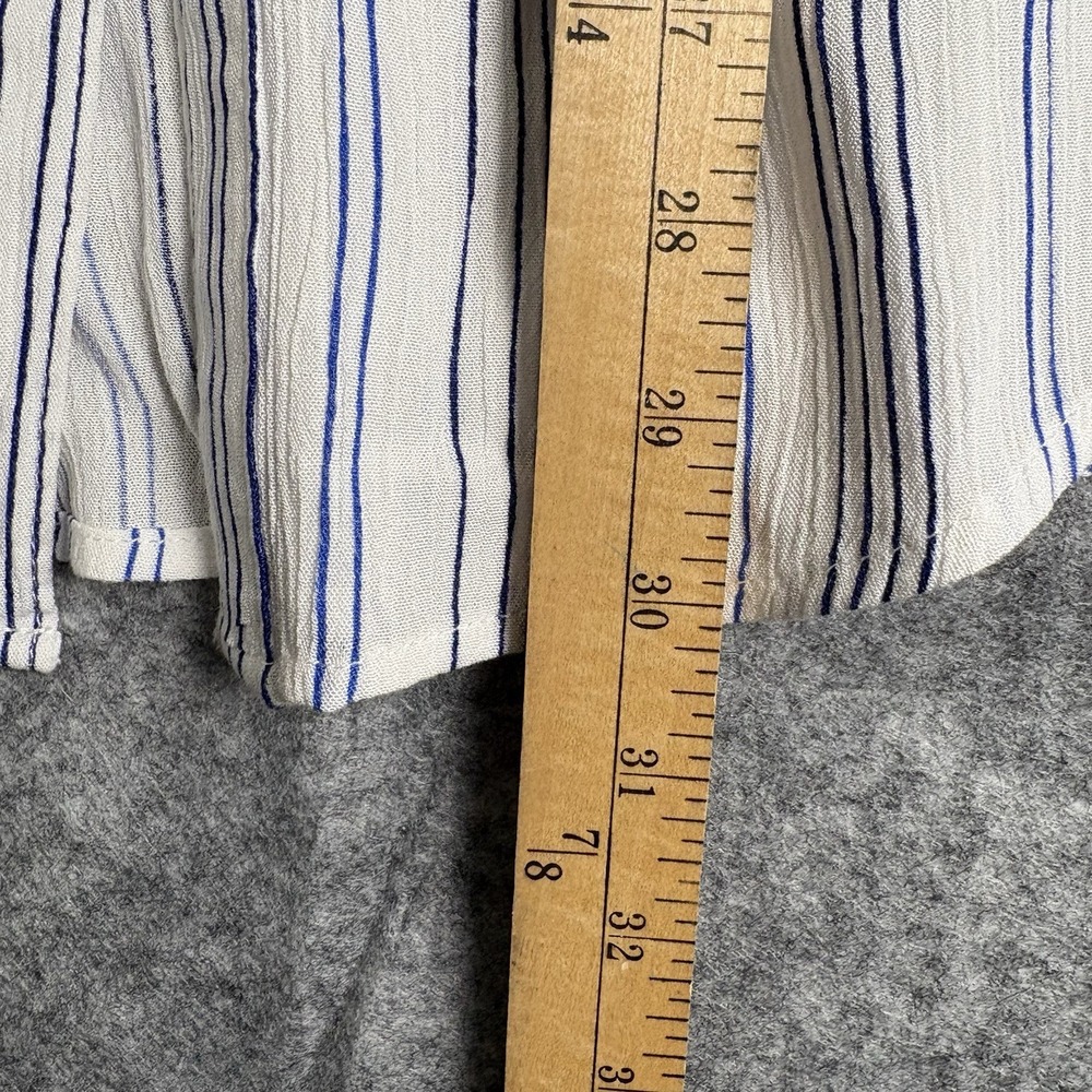 SHYANNE Striped Blouse Women's Size Small Blue Button-Up Countrycore Western Top - Picture 8 of 9